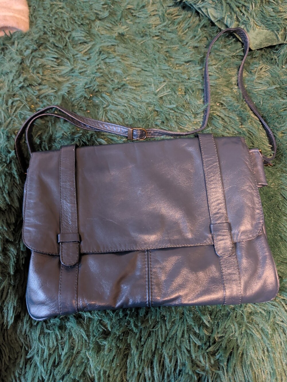 Astro Classic Blue Leather Crossbody Bag